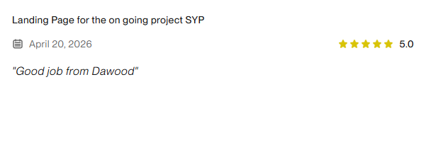 Upwork review screenshot 3