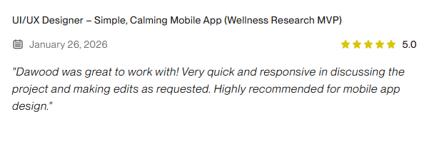 Upwork review screenshot 7